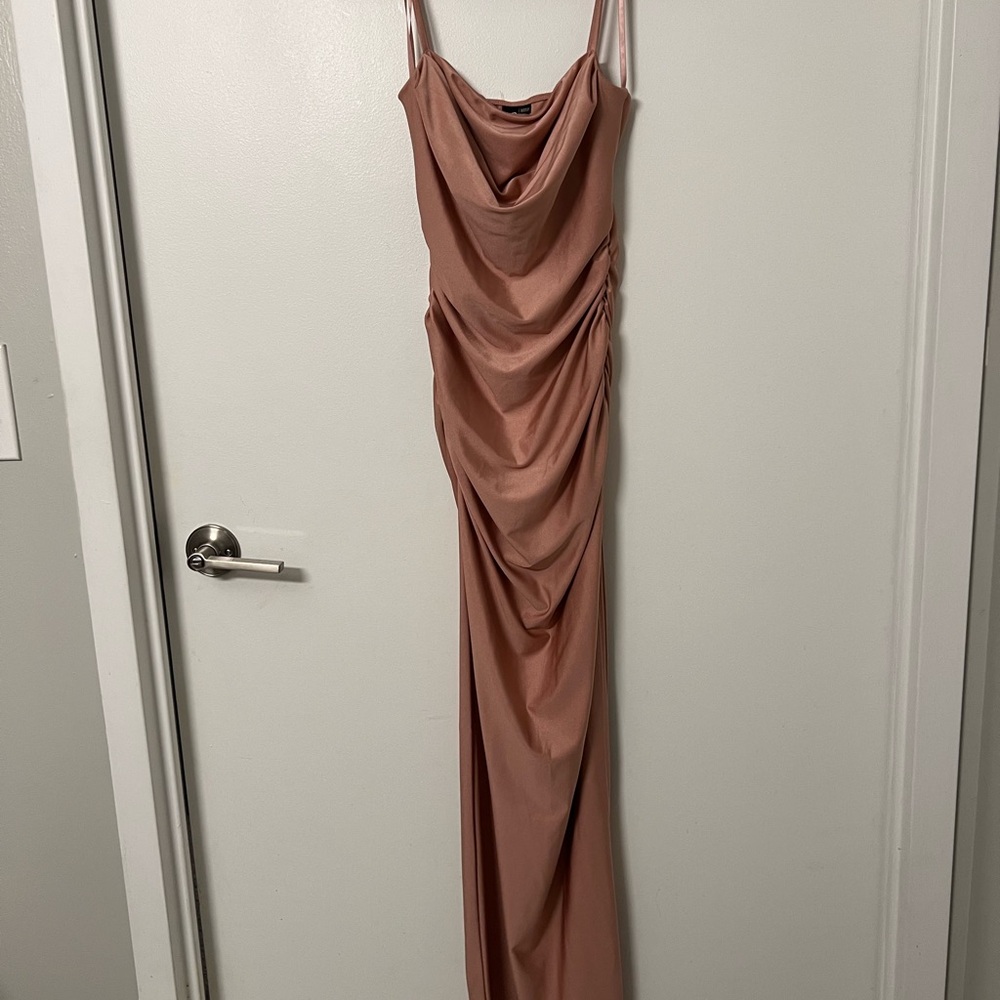 Windsor Pink Ruched Maxi Gown for Wedding Guest